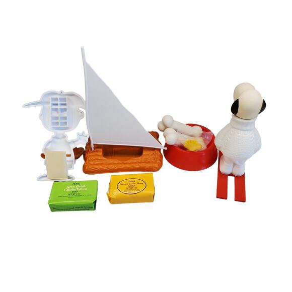 Vintage Peanuts Snoopy Charlie Brown Woodstock Vintage Avon Bathroom Accessories - Picture 7 of 16